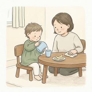 Snack Time Pourer illustration