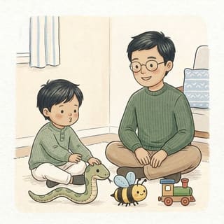 Snake Hiss, Bee Buzz illustration