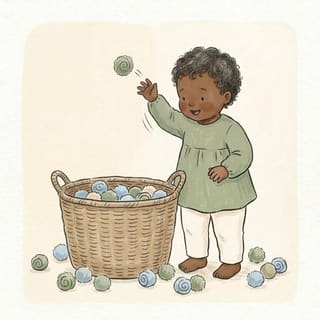Sock Ball Basket illustration