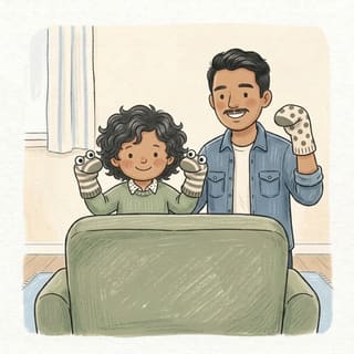 Sock Puppet Show illustration