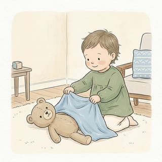 Soft Toy Tuck In illustration