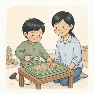 Spaghetti Snip Tray illustration