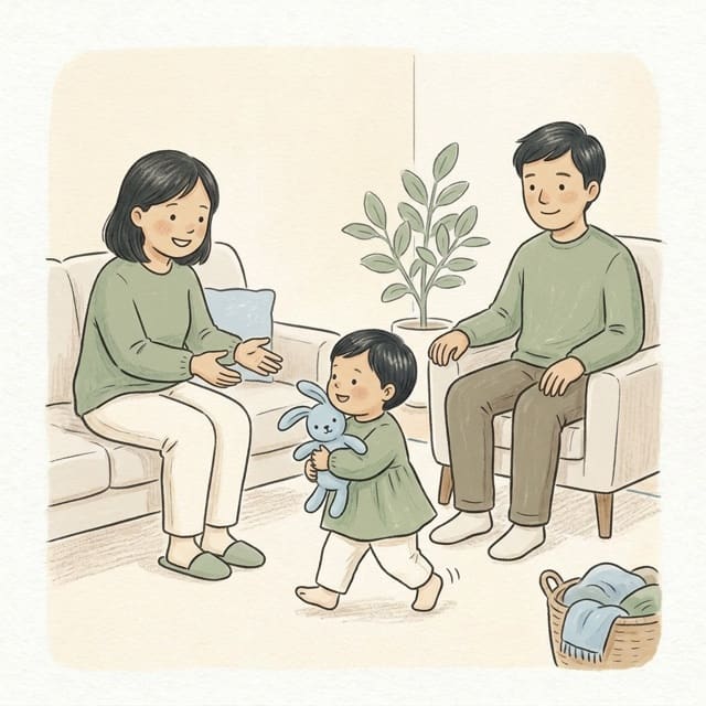 Special Delivery: illustration of a toddler doing the activity