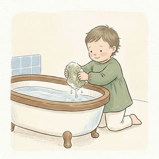 Sponge Squeeze Splash illustration