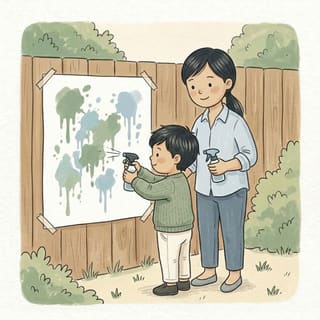 Spray Bottle Painting illustration