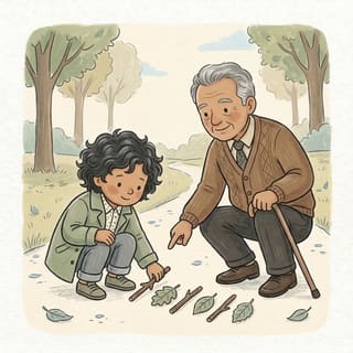 Stick and Leaf Patterns illustration