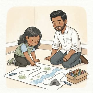 Story Map Drawing illustration