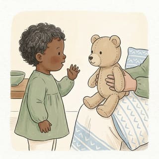 Teddy Says Hello illustration