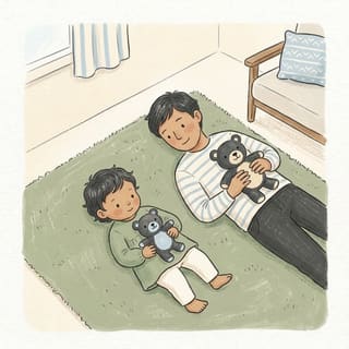 Teddy Tummy Breathing illustration