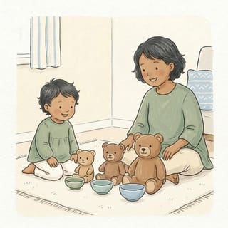 Three Bears Line Up illustration