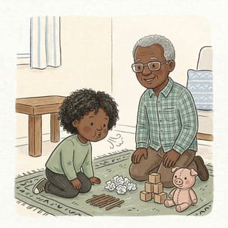 Three Little Pigs Houses illustration