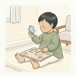 Three Piece Puzzle illustration