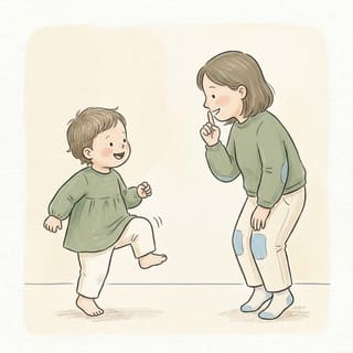 Tiptoe And Stomp illustration