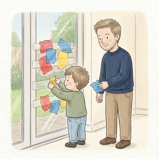 Tissue Paper Window illustration