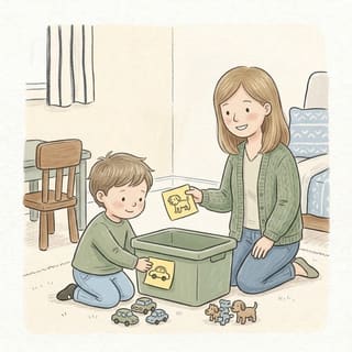 Toy Box Labels illustration
