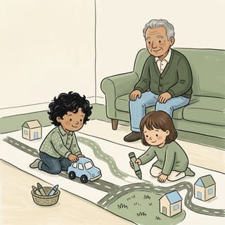 Toy Car Road Map illustration