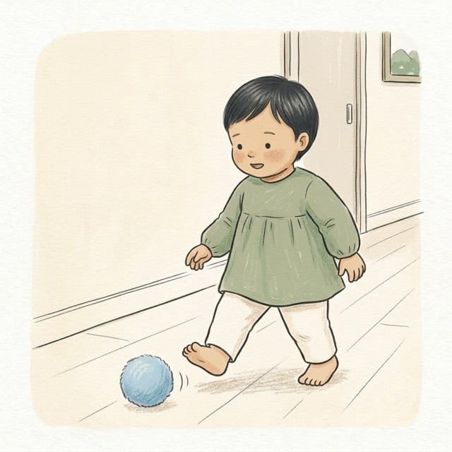 Walk Into It: illustration of a toddler doing the activity