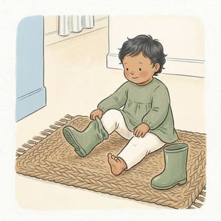 Wellies Off illustration