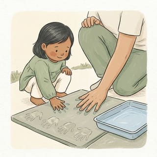 Wet Hand Prints illustration