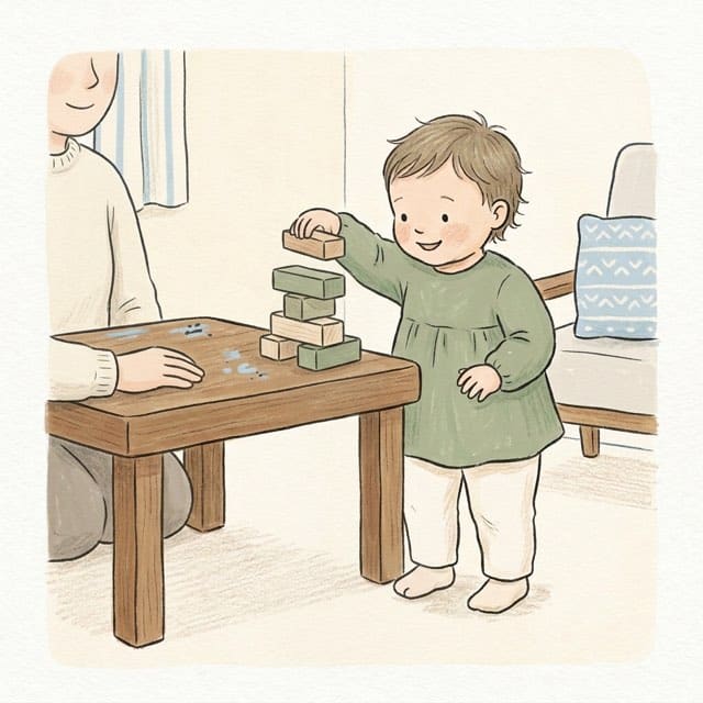 Whose Turn?: illustration of a toddler doing the activity