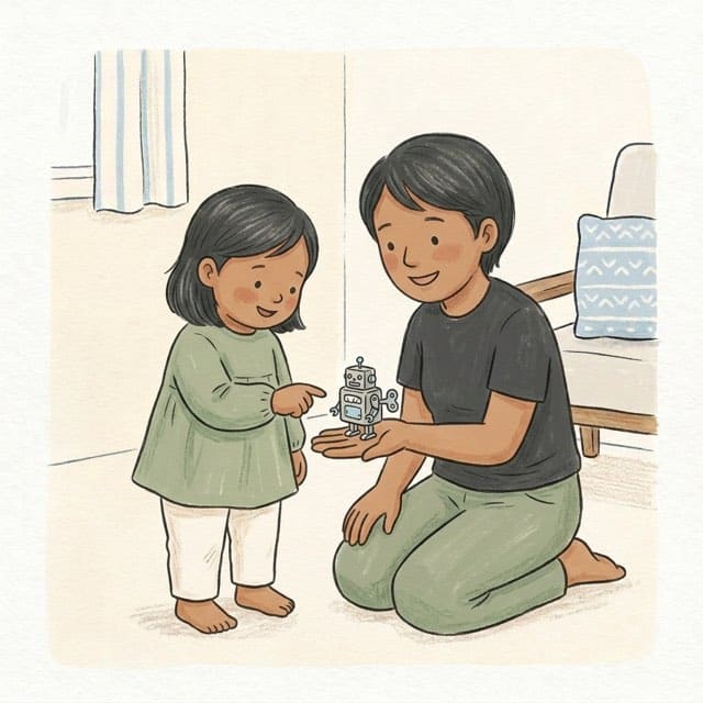 Go Again?: illustration of a toddler doing the activity