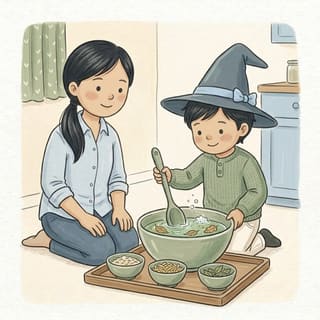 Witch's Potion Lab illustration